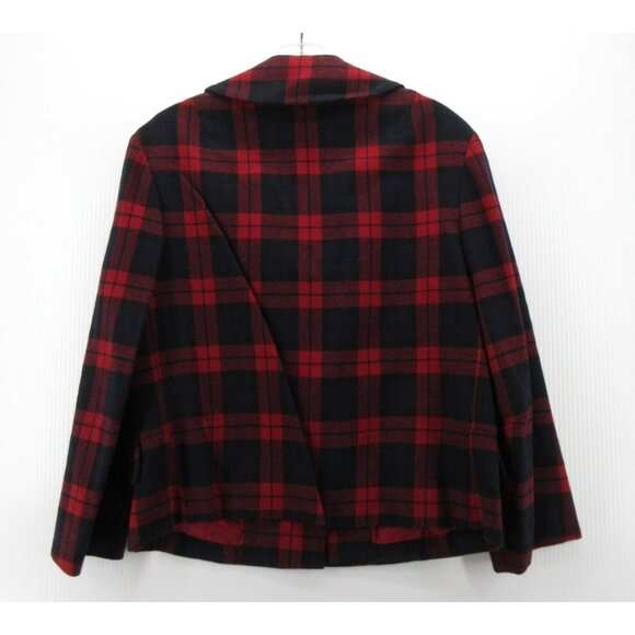 VINTAGE Pendleton Blazer 14 Virgin Wool Tartan Plaid 60s 70s Jacket - Picture 7 of 11